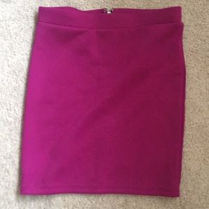 Forever 21 Purple fitted zip up skirt